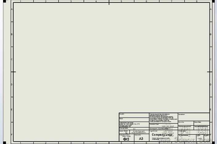 SolidWorks绘图模板