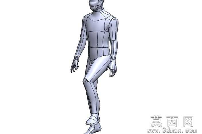 微铰接式男性人体SolidWorks建模