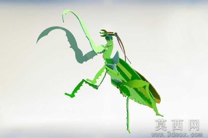螳螂3d模型钣金件