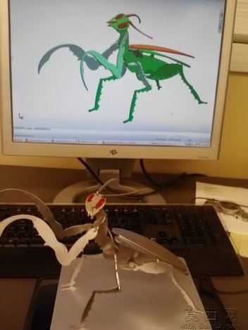 螳螂3d模型钣金件