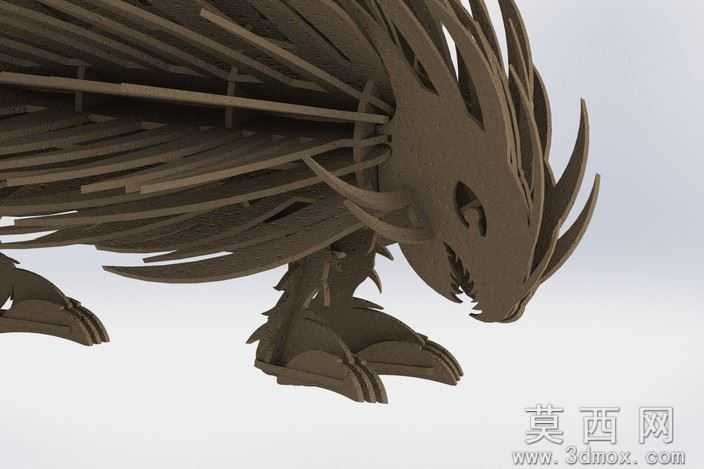 刺猬金属钣金3d模型