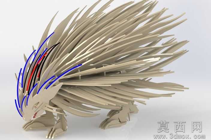 刺猬金属钣金3d模型