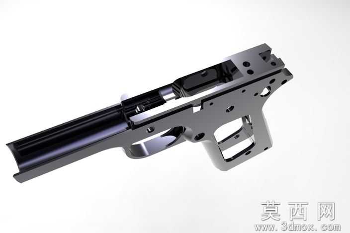 柯尔特M1911手枪金属框架三维数模