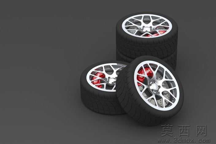轮(轮胎、轮辋、盘式制动器、坚果和制动游标卡尺)