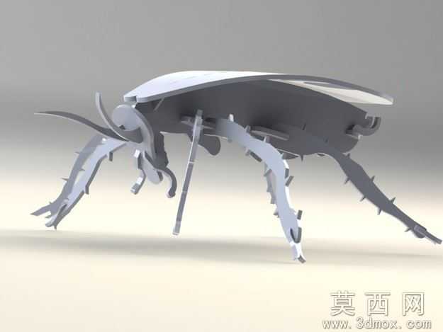 蟑螂,榈Bug,木工艺的拼图游戏,bug、3d模型、益智、钣金件、me