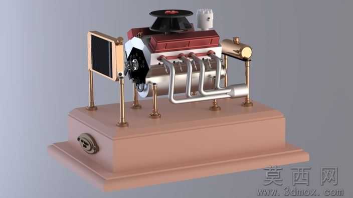 V8模型发动机上