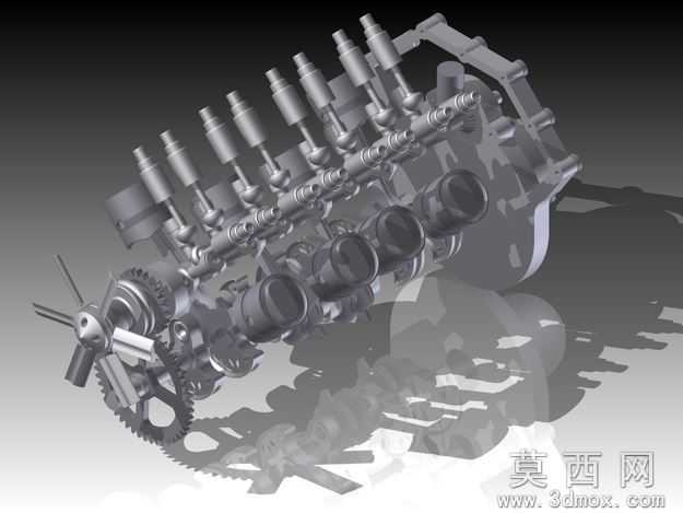 V8模型发动机上