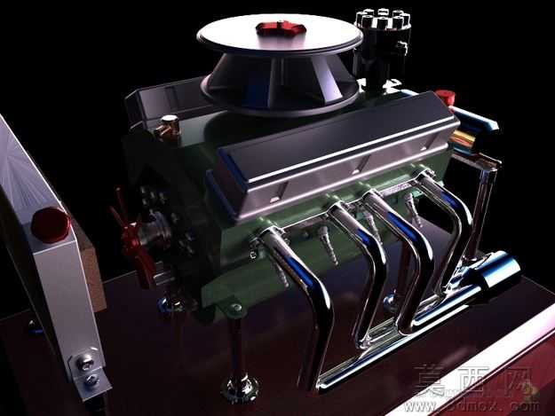 V8模型发动机上