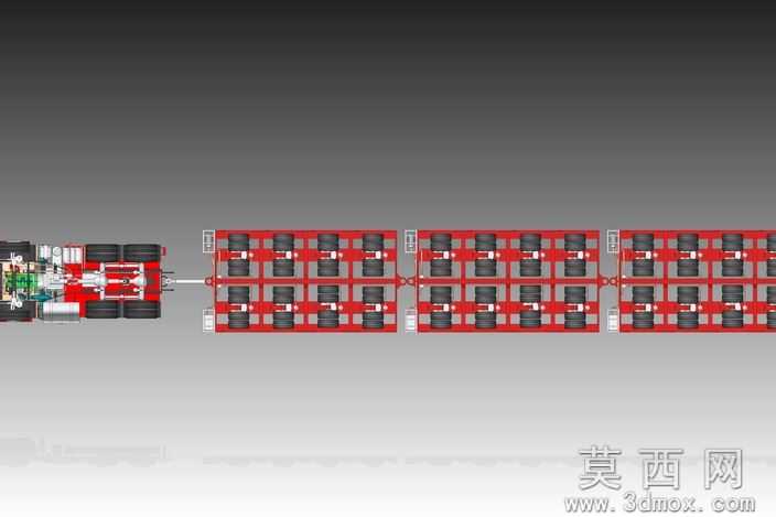 重型卡车牵引机与轨集