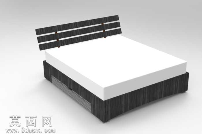 自定义作出与抽屉v3橡木床