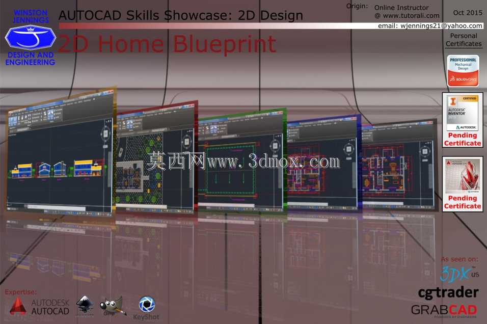 AUTOCAD技能展示-二维主页蓝图