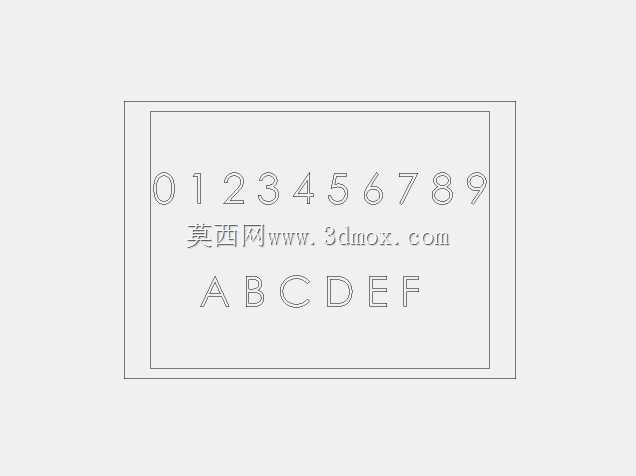 切割用数字和字母
