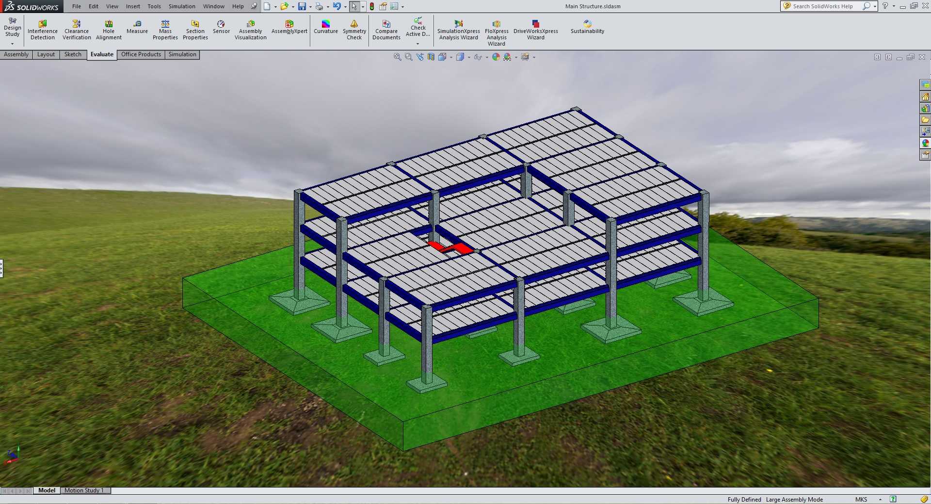 SolidWorks/结构工程大楼