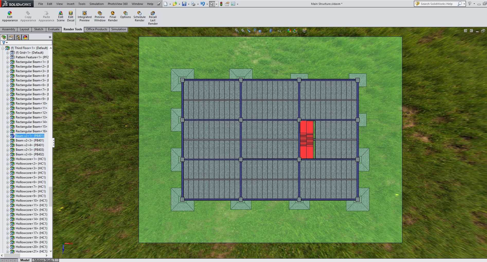 SolidWorks/结构工程大楼