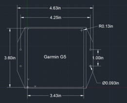 Garmin G5Ƕ��ʽ��װ�пڣ�ˮƽ����