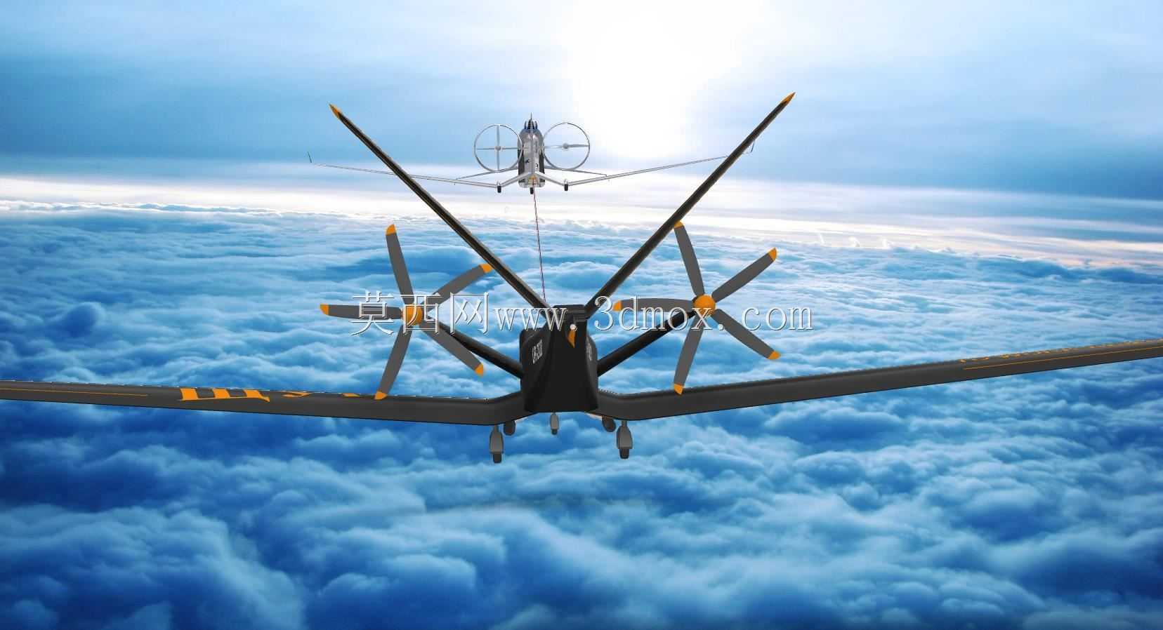 ЩУП-UAV,用于飞行中的有线充电电动飞机(空客处于昏迷状态:)
