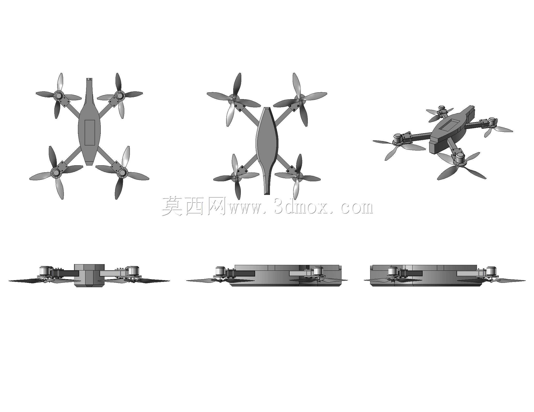 CubeQuadSat(CQS)-无人机专业版的基座盖