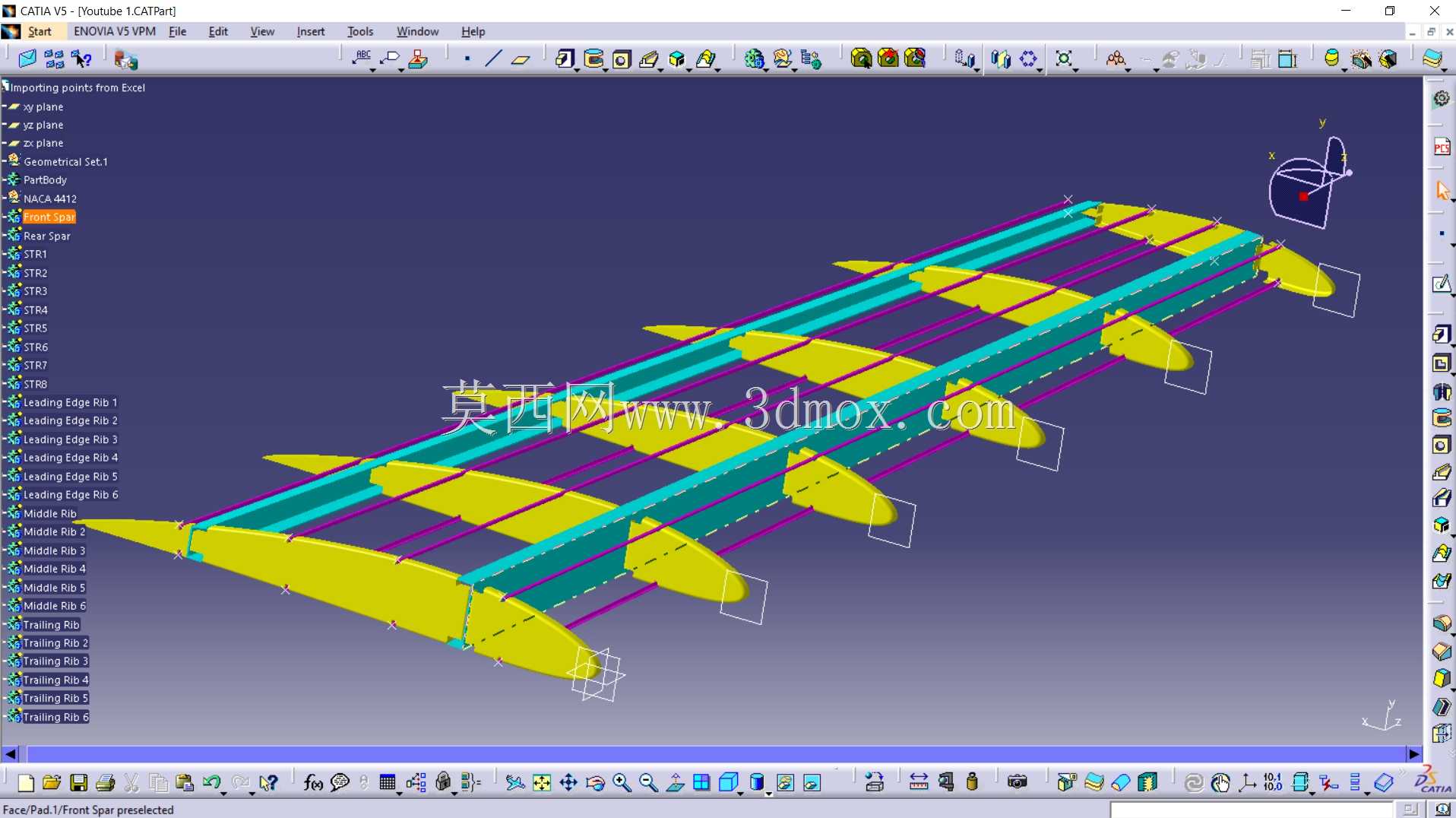 CATIA V5�е�NACA 4412 Aircarft����