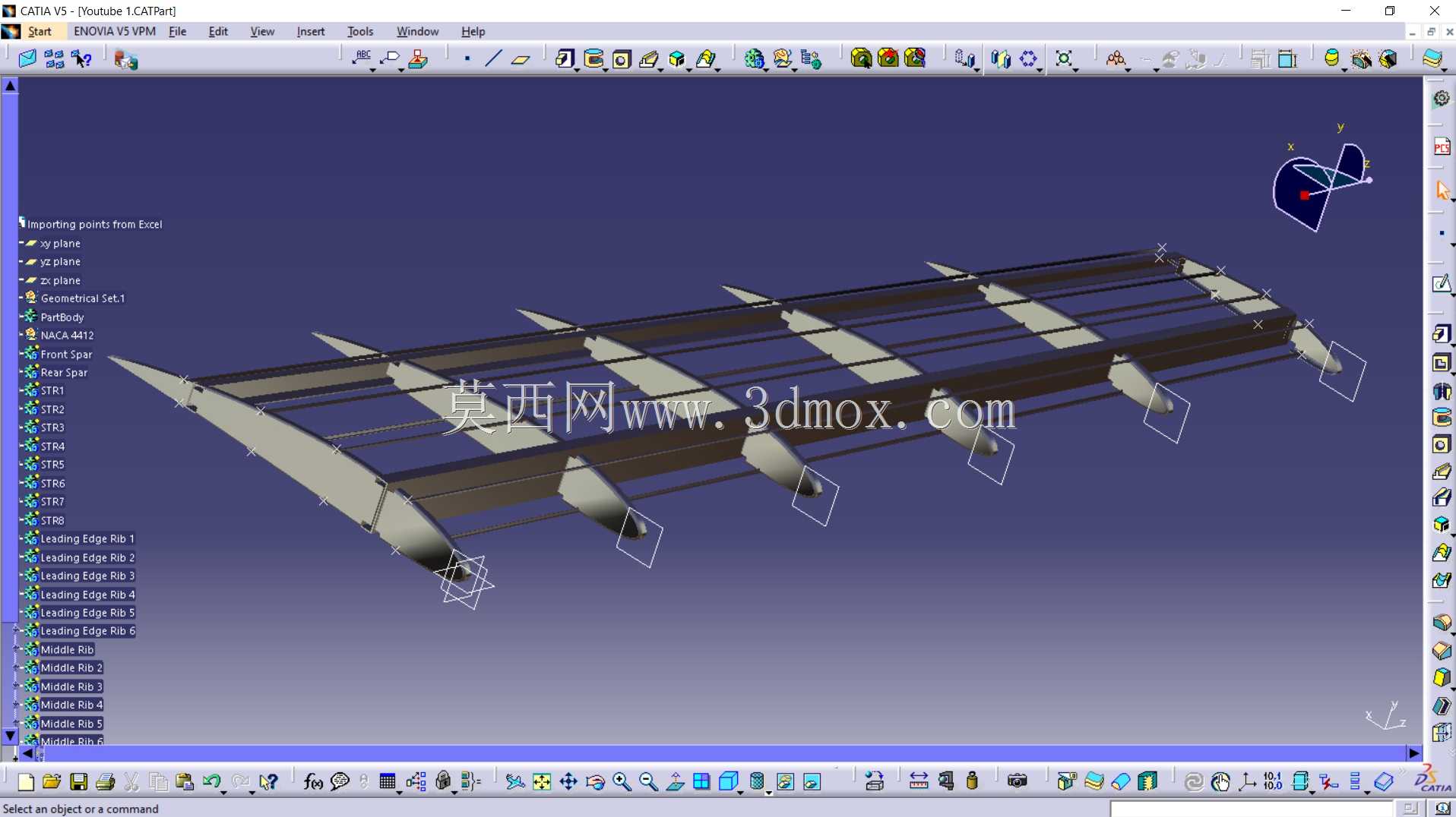 CATIA V5�е�NACA 4412 Aircarft����