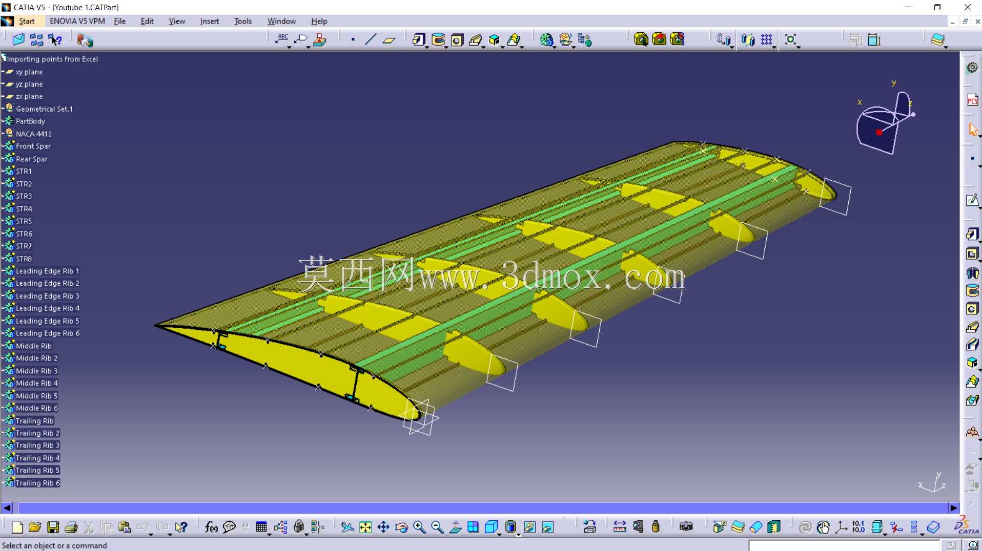 CATIA V5�е�NACA 4412 Aircarft����