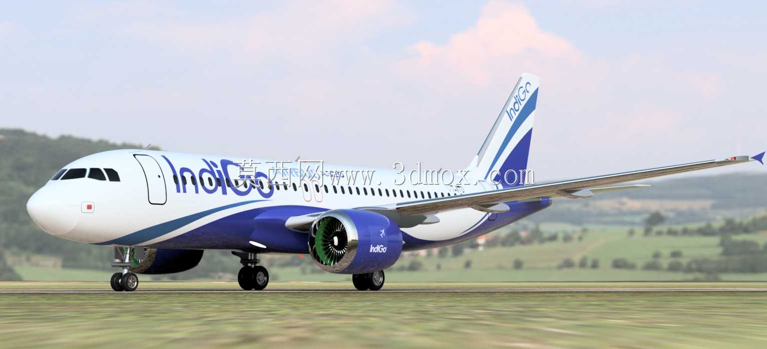 空客A320-200,带盒子和支架