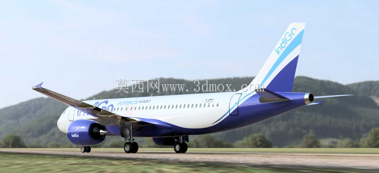 空客A320-200,带盒子和支架