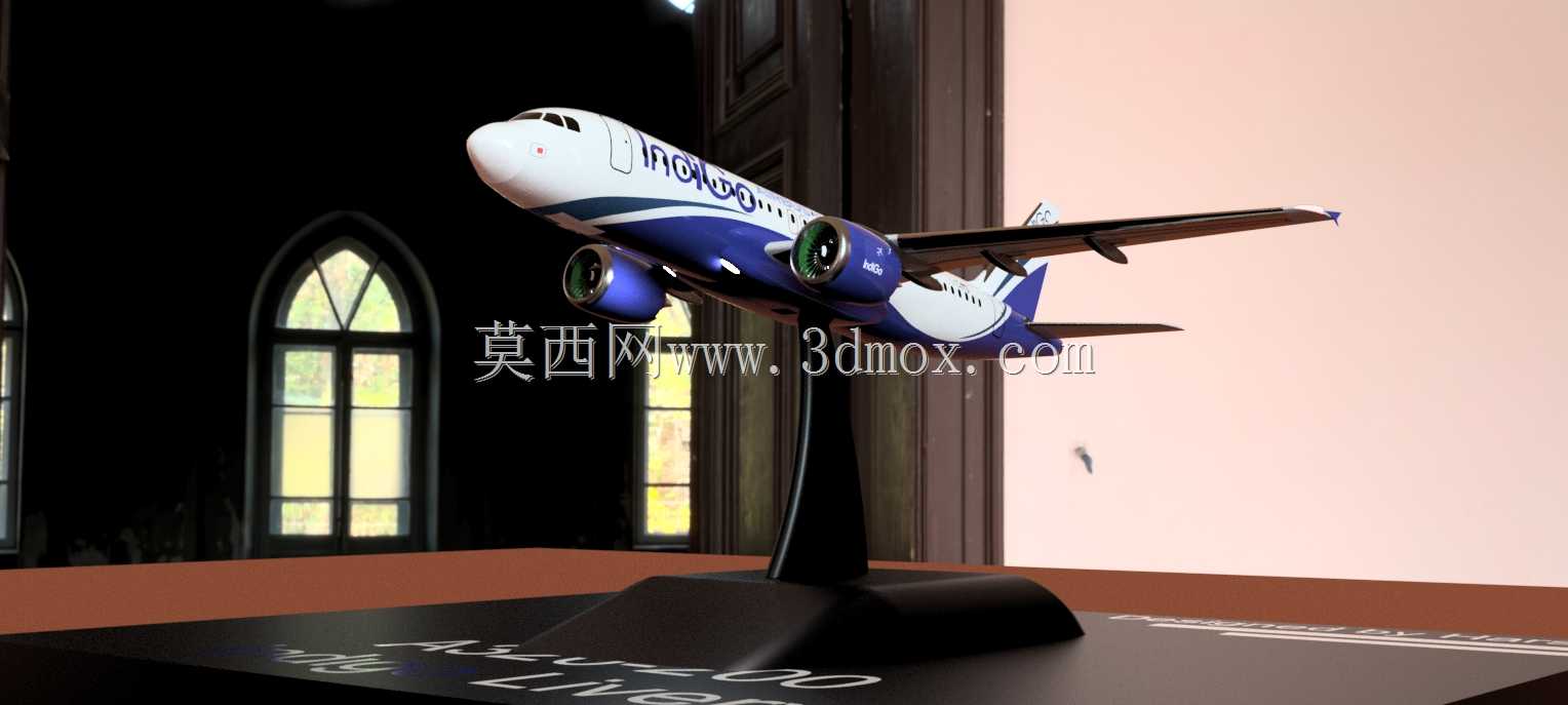 空客A320-200,带盒子和支架
