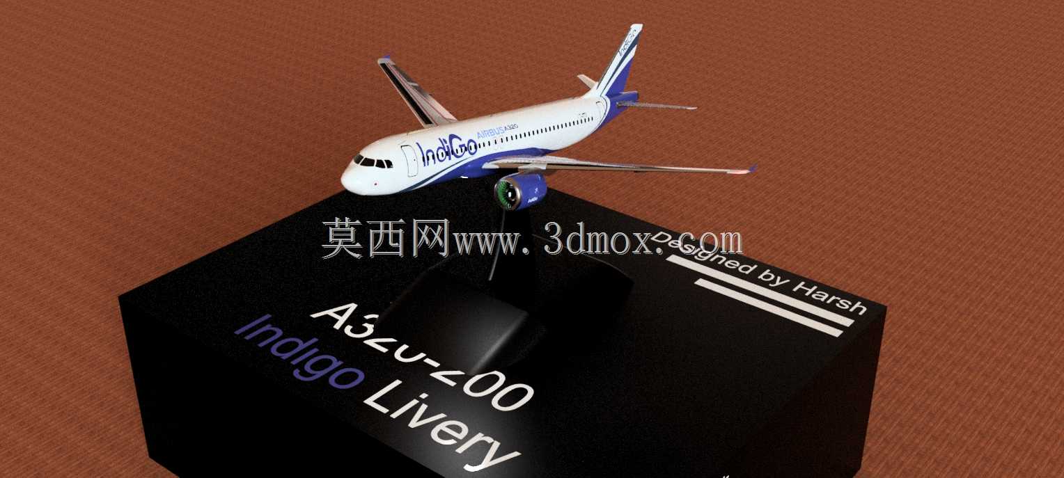 空客A320-200,带盒子和支架