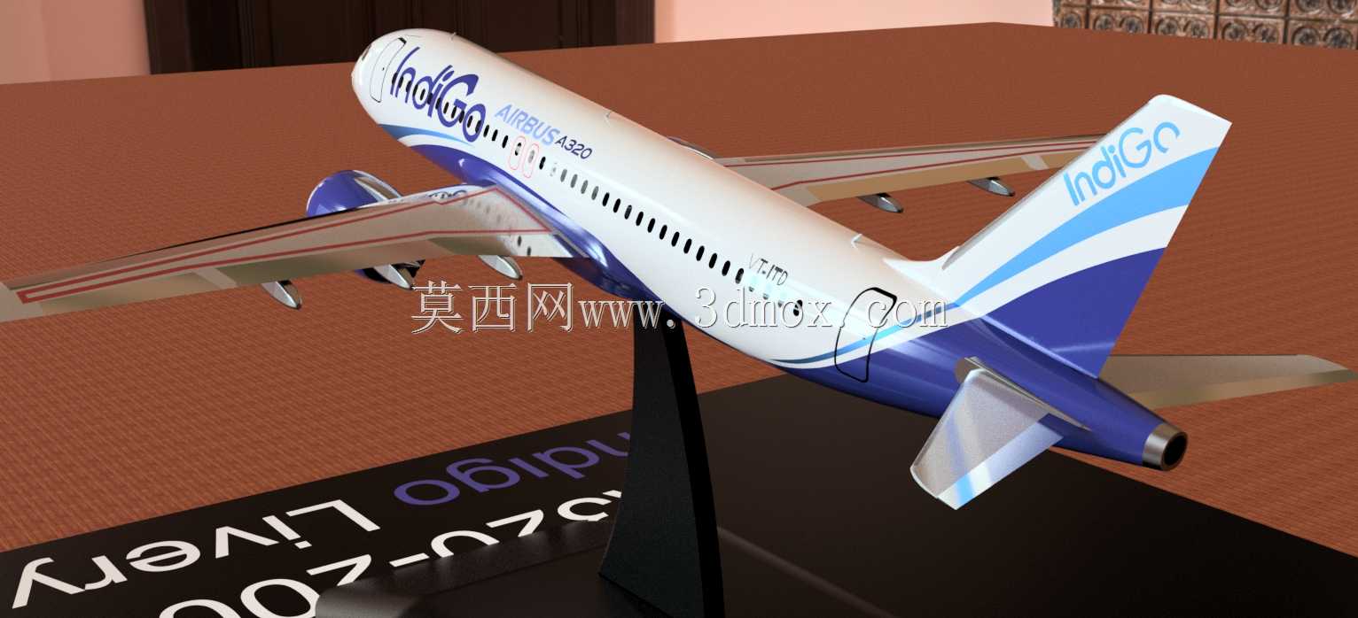 空客A320-200,带盒子和支架