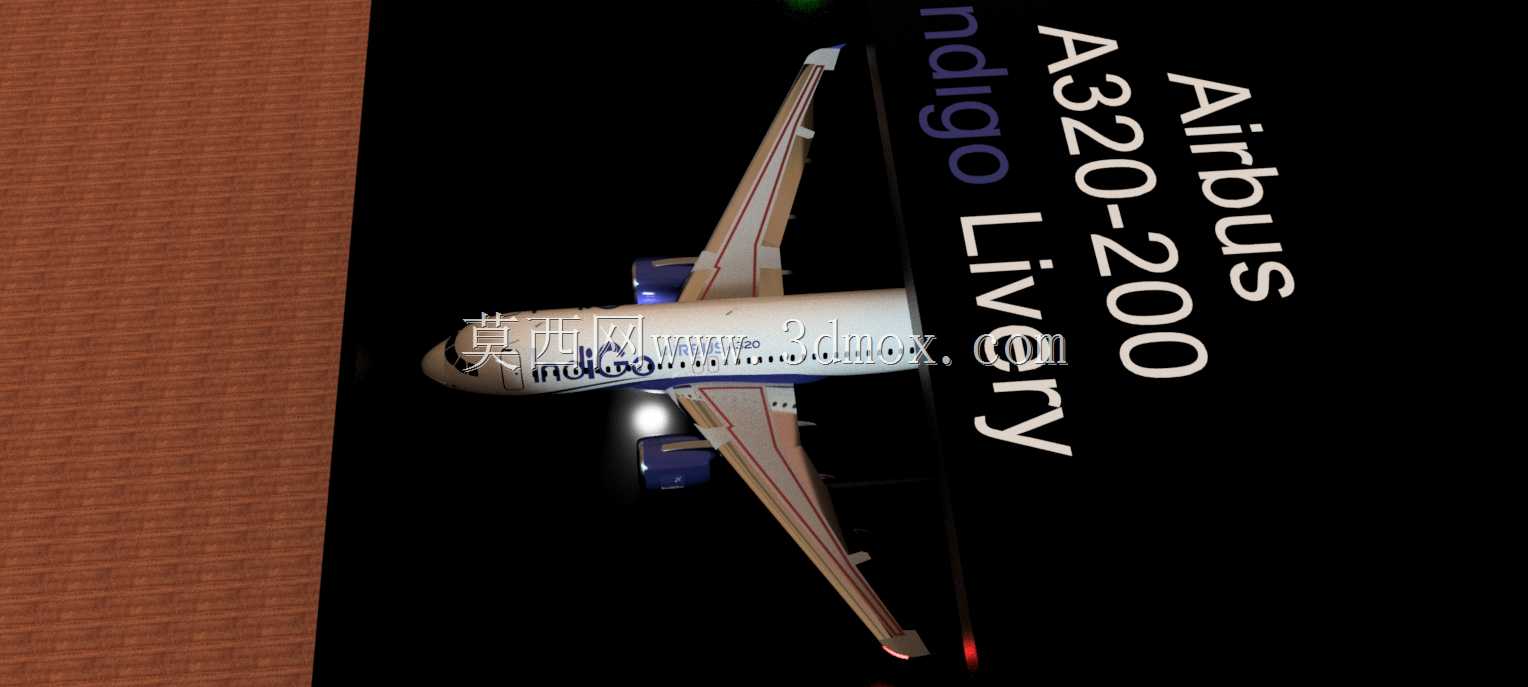 空客A320-200,带盒子和支架