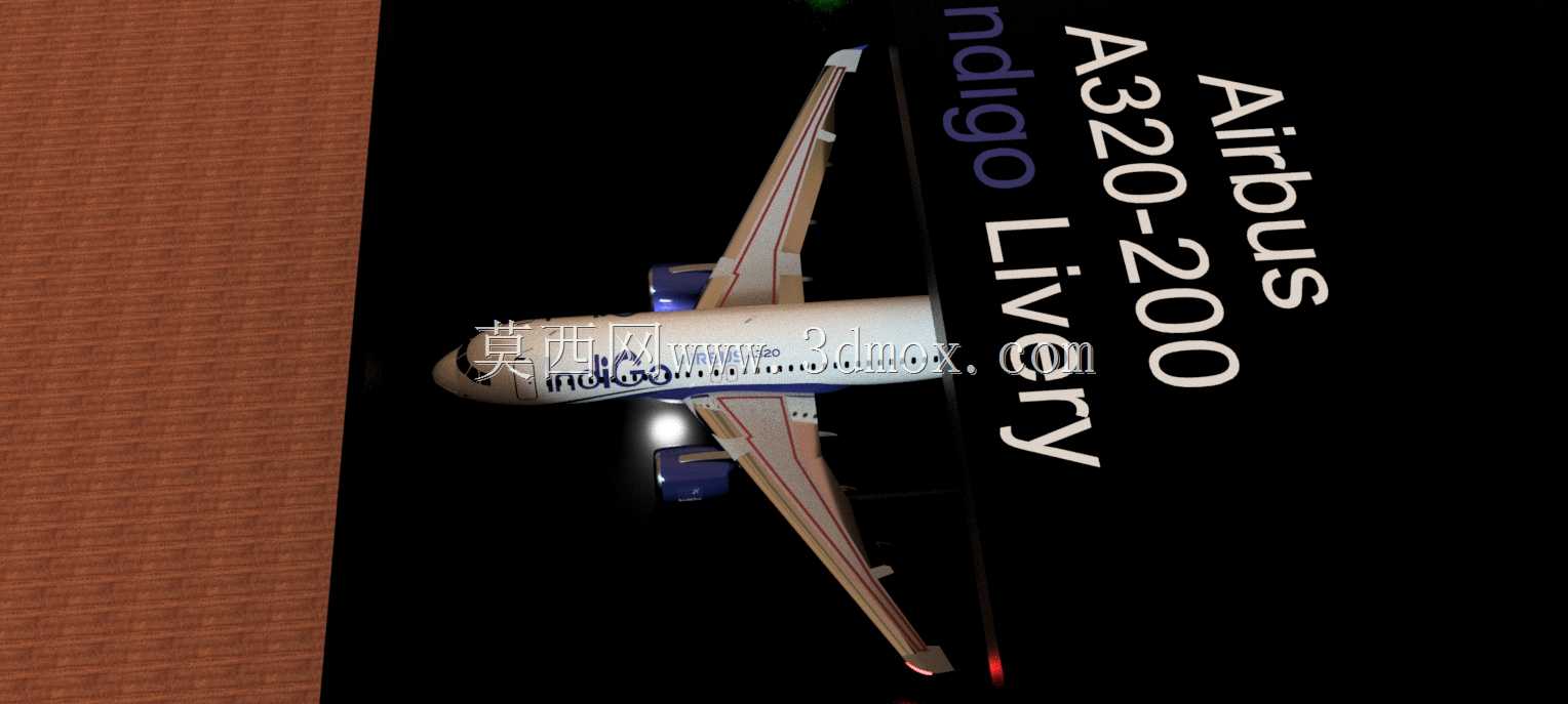 空客A320-200,带盒子和支架
