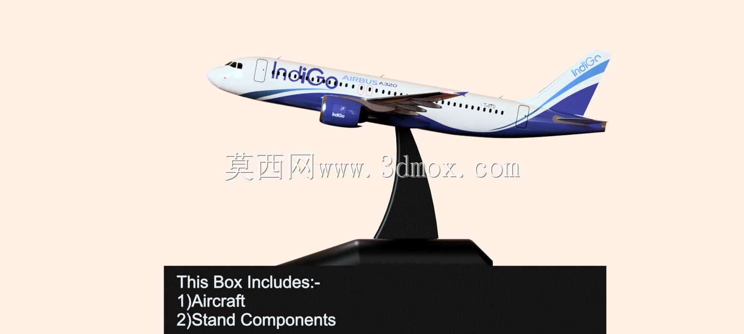 空客A320-200,带盒子和支架