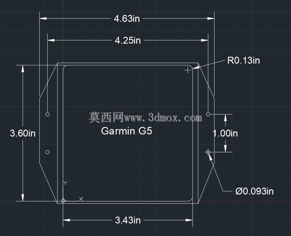 Garmin G5Ƕ��ʽ��װ�пڣ�ˮƽ����
