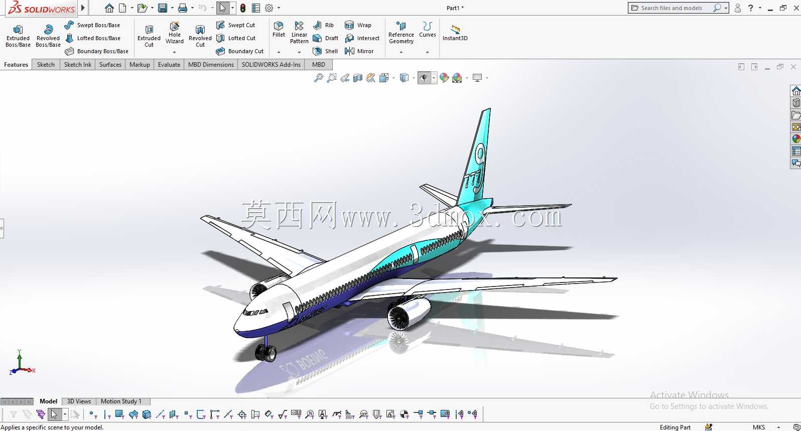 SOLIDWORKS 2020�ϵĲ���777-200