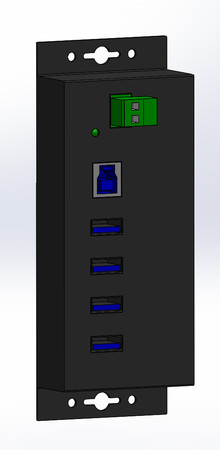 StarTech.com 4端口金属工业超高速USB 3.0集线器,带浪涌保护