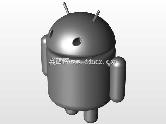 带文本的Android徽标3d