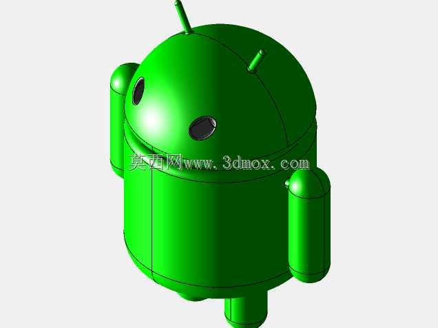 带文本的Android徽标3d