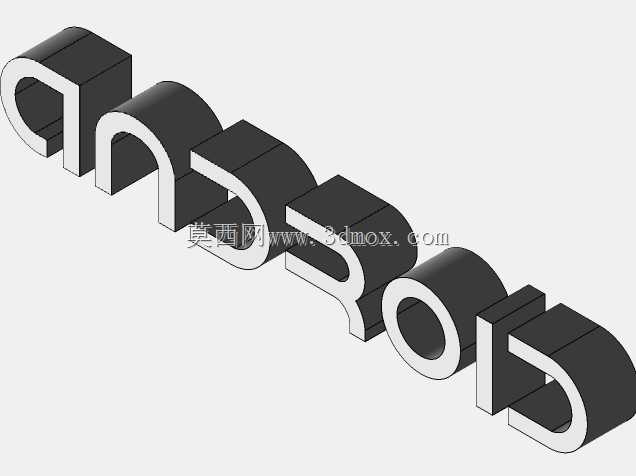 带文本的Android徽标3d