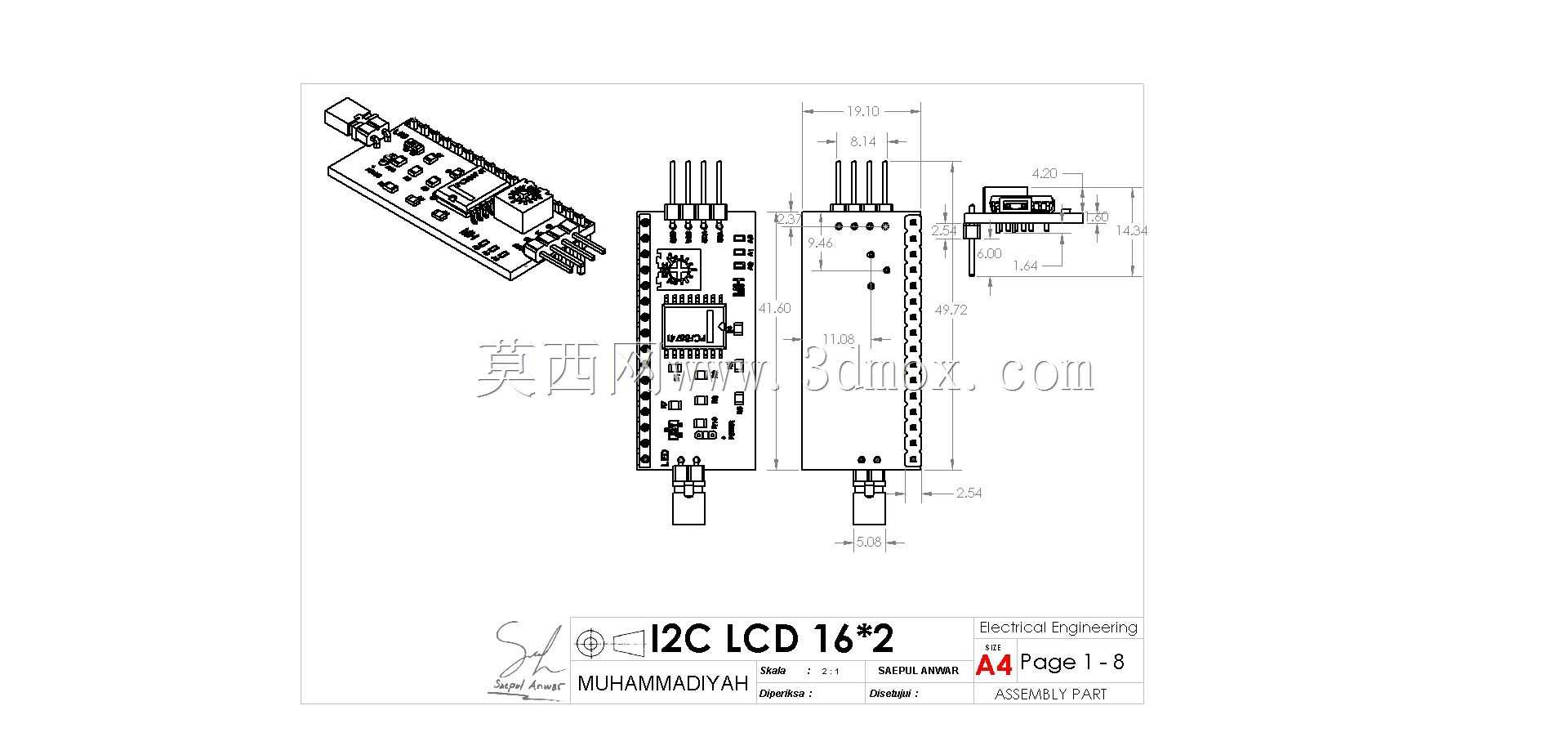 I2CҺ����ʾ��16*2