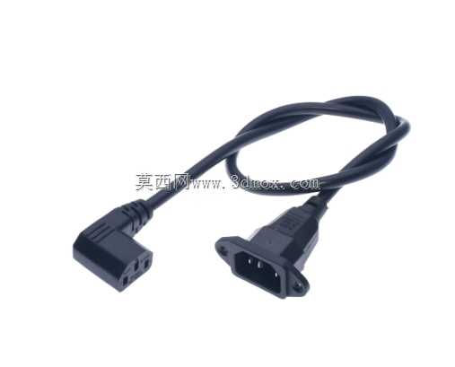 IEC320 C14至EN60320C13直角电力电缆