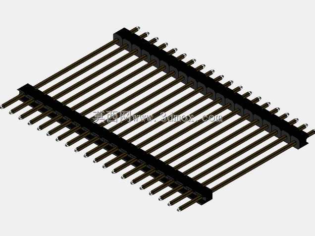 \用于PCB互连的“长”阳引脚头(1\u0026 2行)