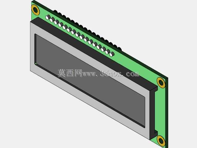 带高亮红色LED的16x1 VATN LCD