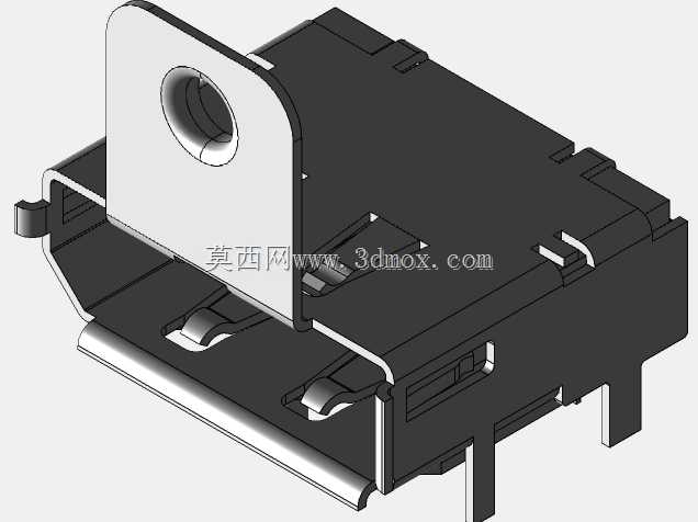带法兰的DisplayPort阴PCB连接器