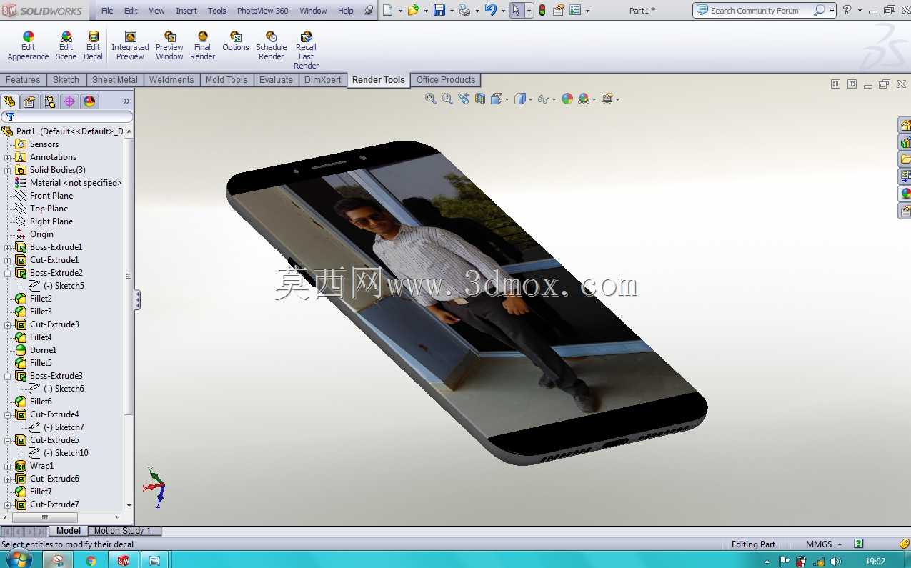 ��Solidworks��Ƶ�iPhone8Ԥ��ģ��