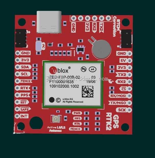 SparkFun UBLOX ZED F9P GPS RTK 2