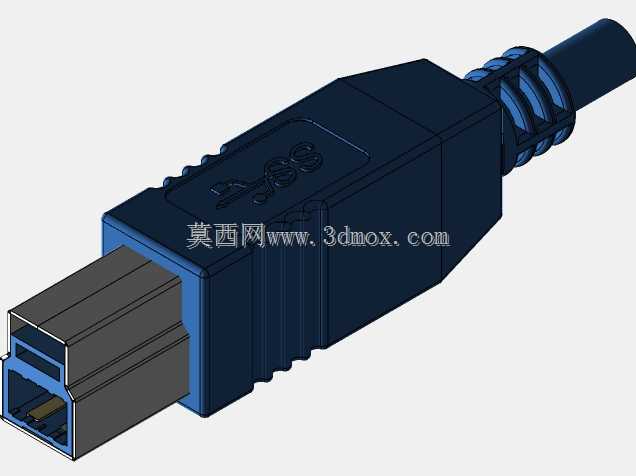 USB 3.0 B型电缆插头