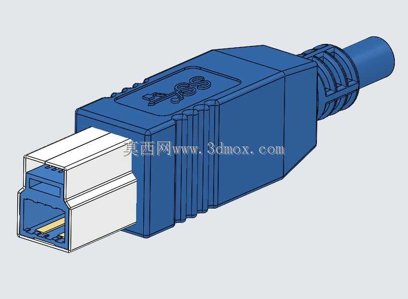 USB 3.0 B型电缆插头