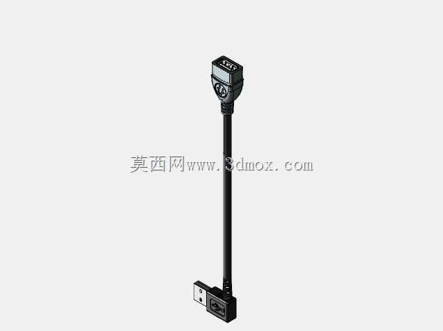电缆USB 7英寸适配器直角A型公接头至A型母接头