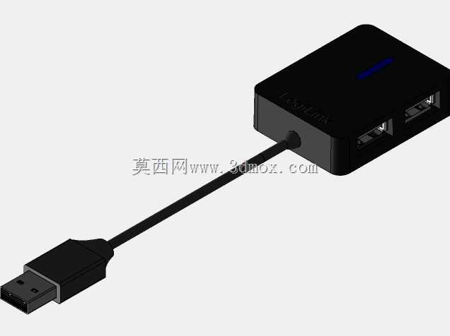LogiLink USB 2.0集线器4端口,微笑,黑色,UA0139