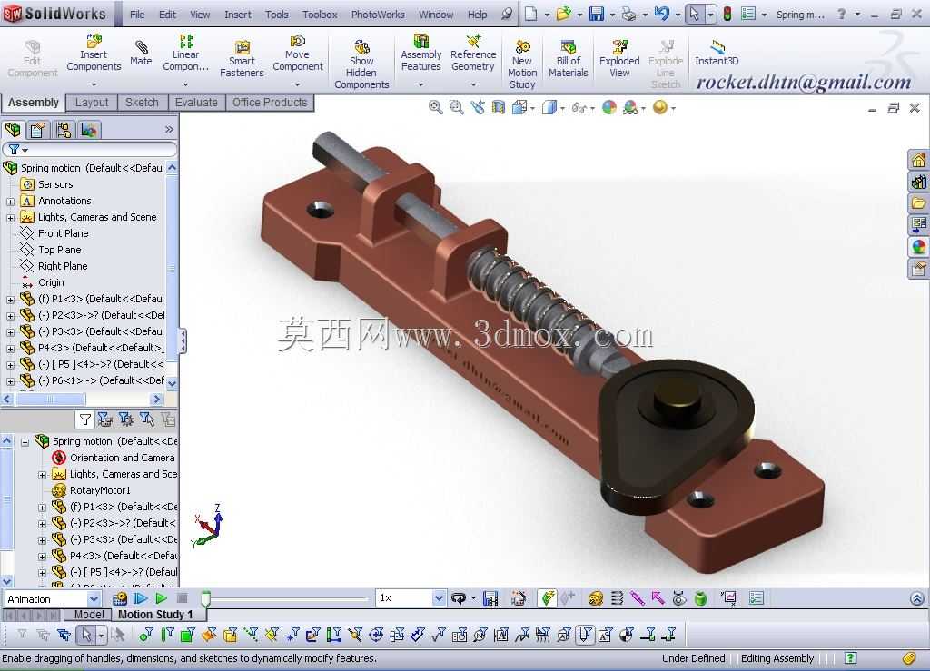 SolidWorks�ϵĵ����˶�
